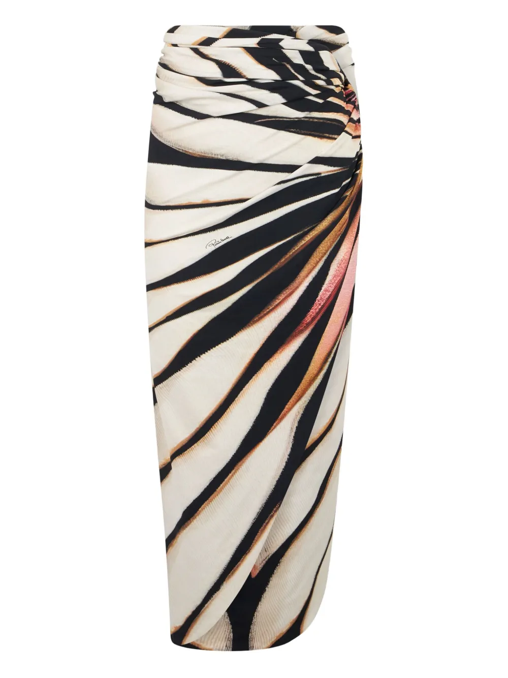 Roberto Cavalli knotted ray-print sarong - Pink