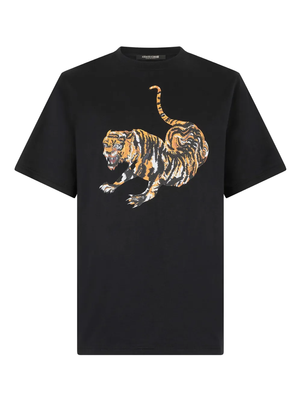 Roberto Cavalli T-shirt met grafische print Zwart