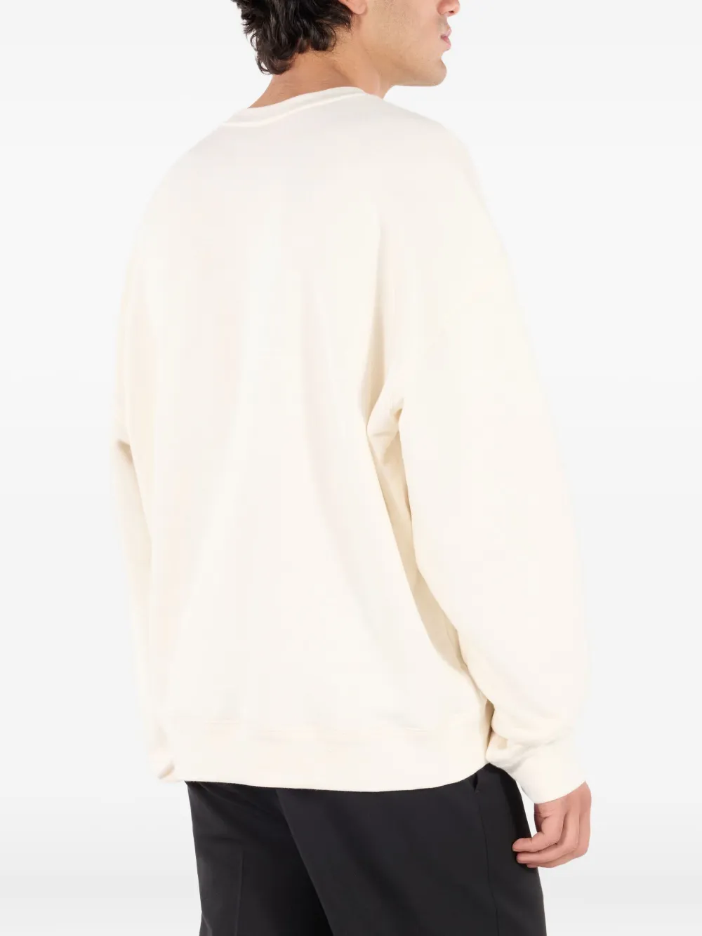 Roberto Cavalli Monogram-embroidered Sweatshirt In White