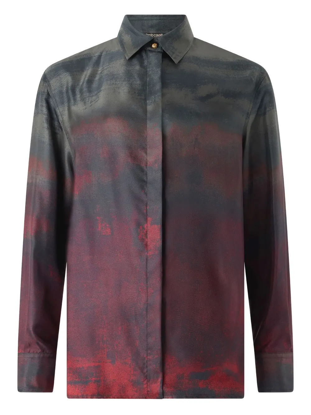 Roberto Cavalli Button-up Shirt In Black