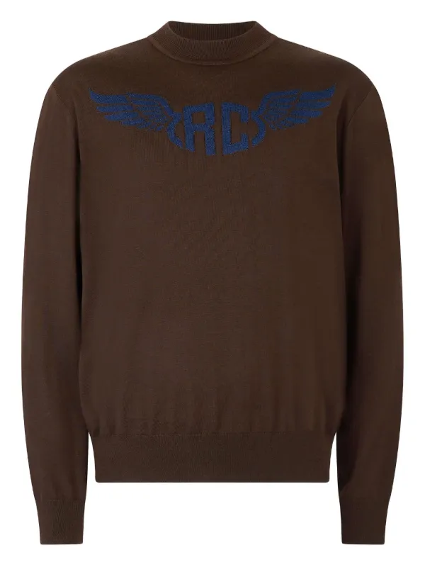 Roberto Cavalli Maglione In Lana Marrone FARFETCH IT