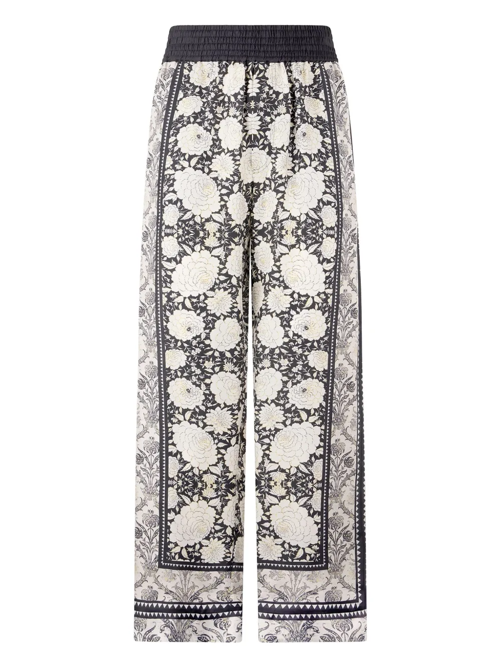 Roberto Cavalli Broek met bloemenprint Wit