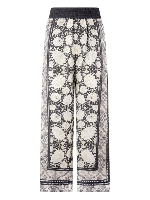 Roberto Cavalli floral-print silk trousers