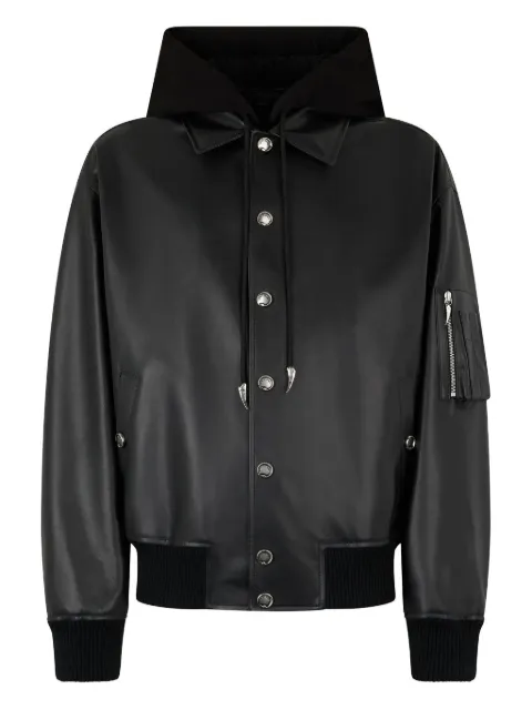 Roberto Cavalli leather bomber jacket