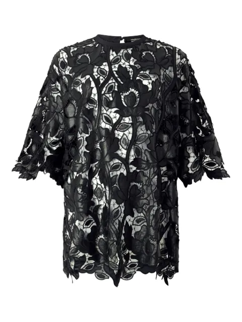 Roberto Cavalli floral-lace top