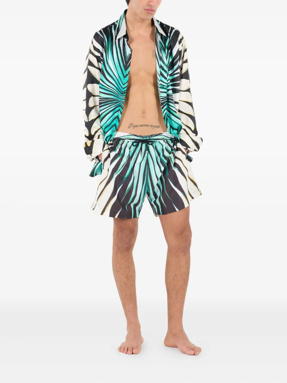 Roberto Cavalli Overhemd met print - Zwart