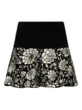 Roberto Cavalli jacquard floral mini skirt - Black