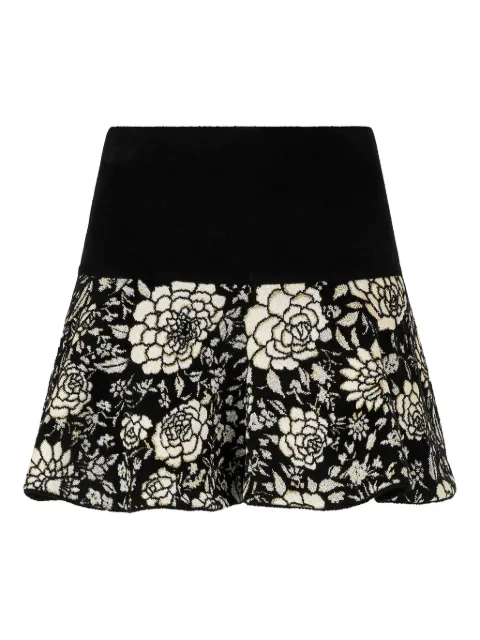 Roberto Cavalli jacquard floral mini skirt