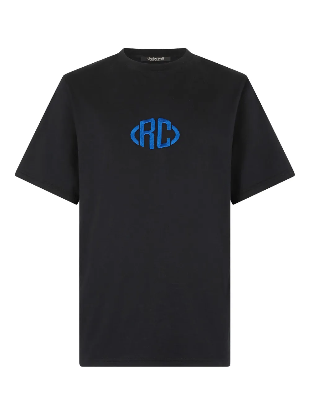 Roberto Cavalli T-shirt met geborduurd logo Zwart
