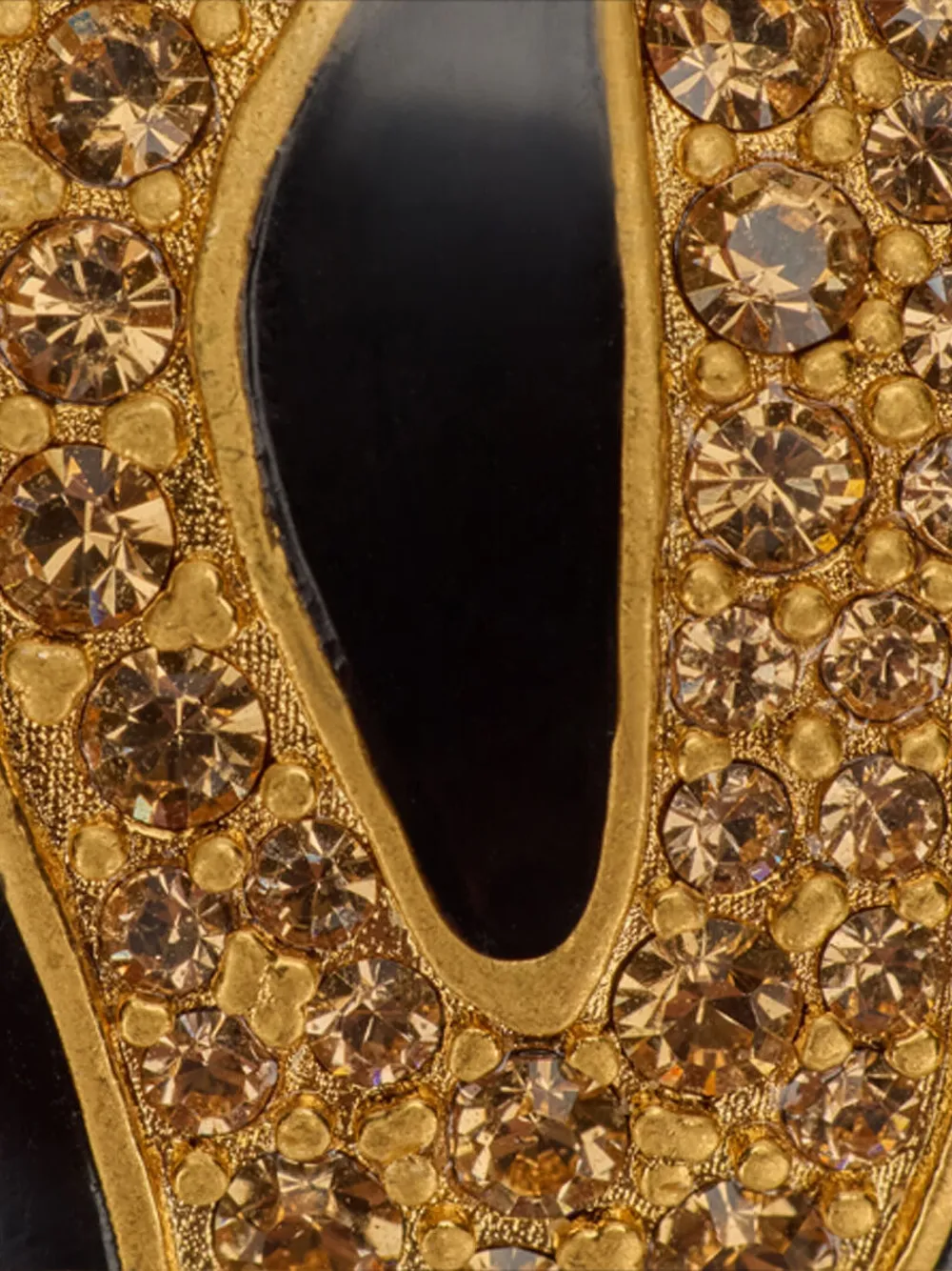 Roberto Cavalli Crystal-embellished Tiger-striped Bracelet In Gold