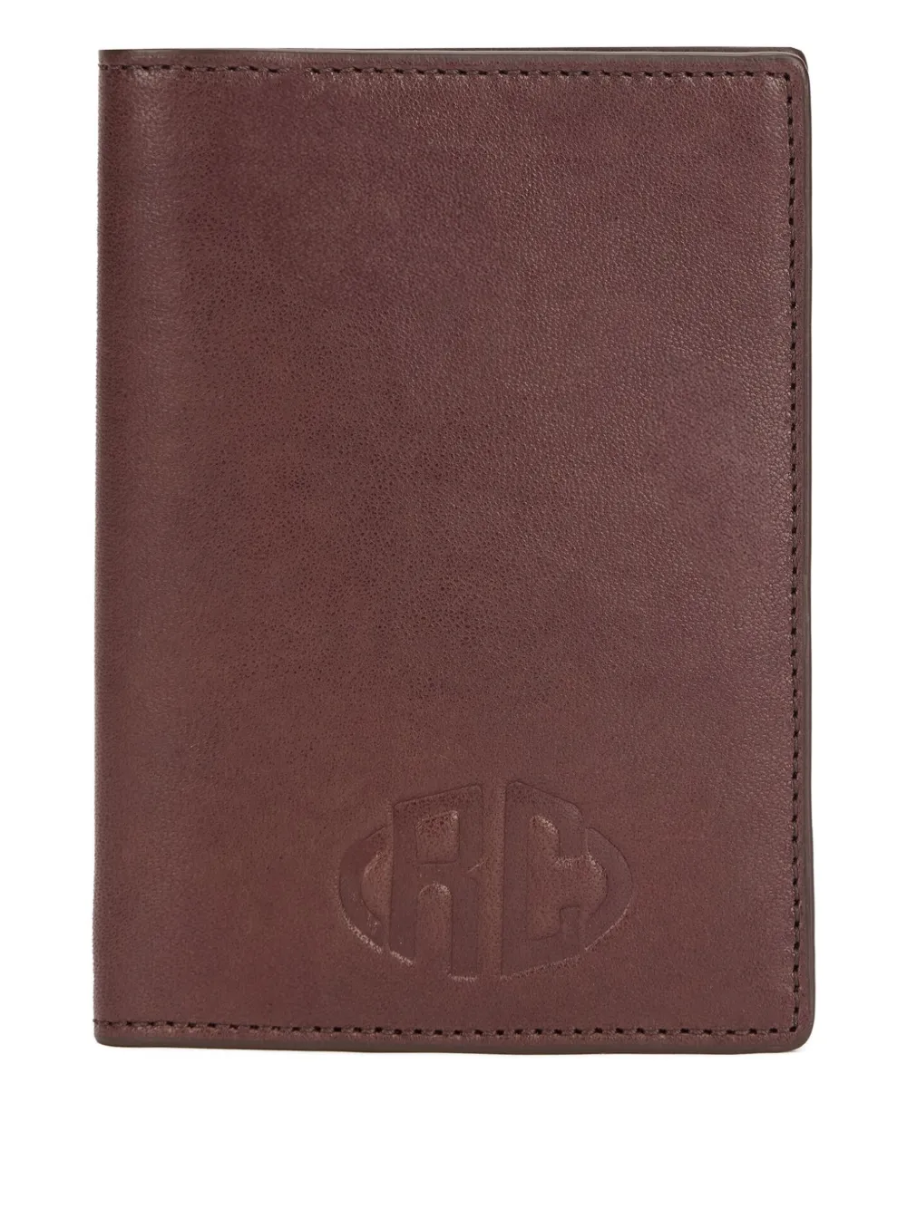 Roberto Cavalli Monogram Leather Wallet In Brown