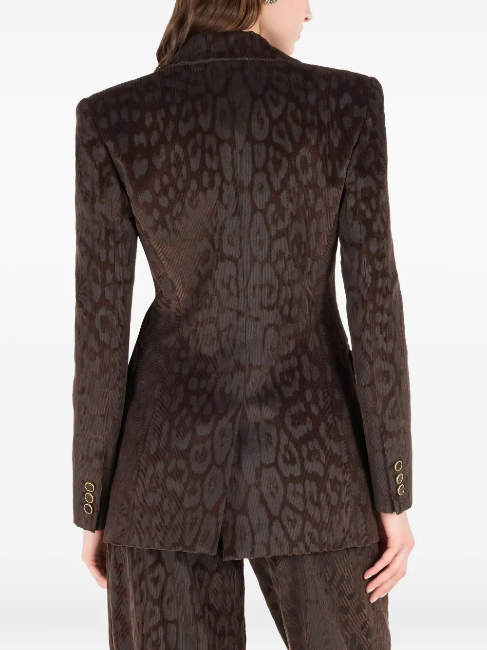 Roberto Cavalli Blazer met enkele rij knopen Bruin