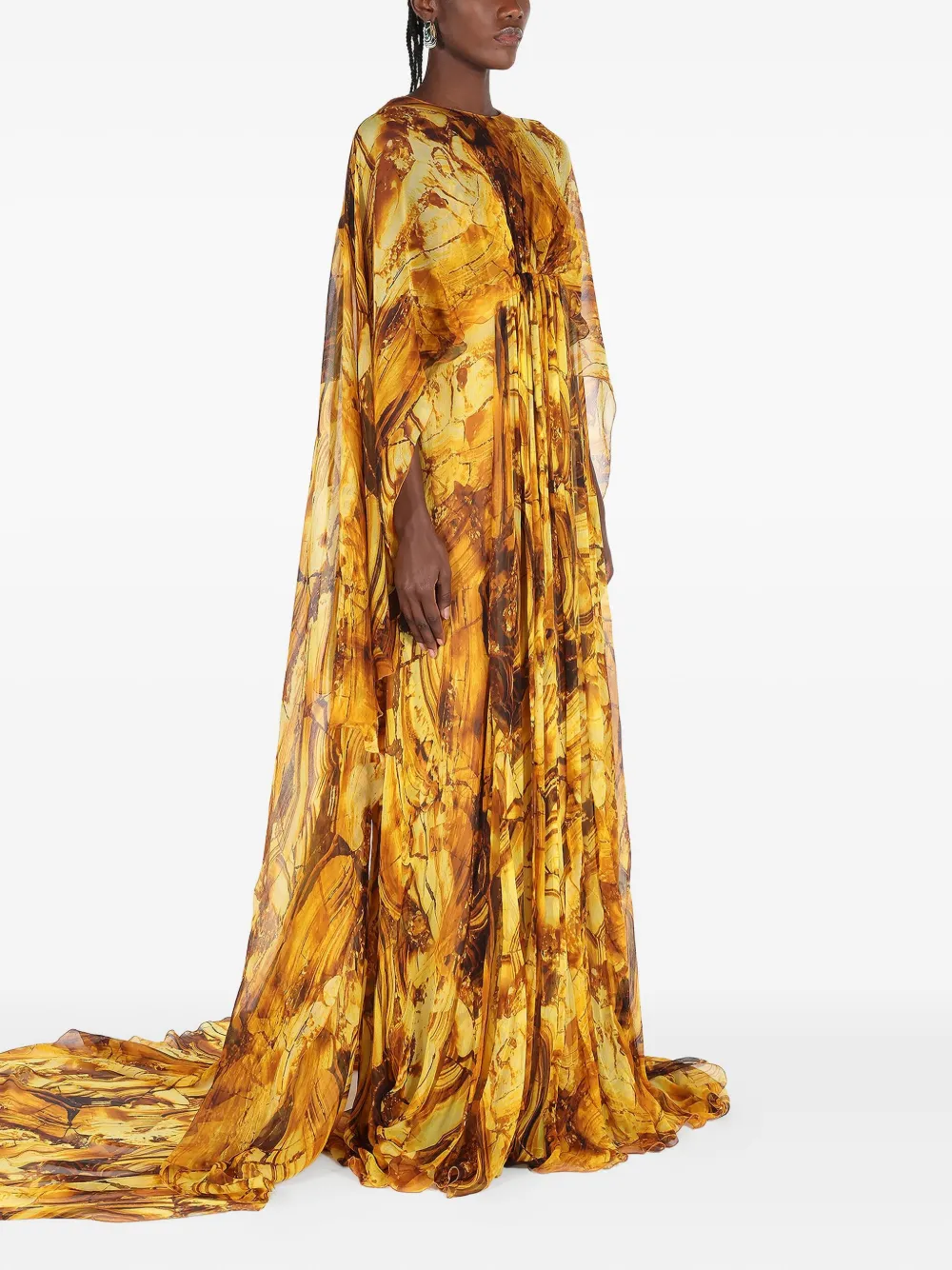 Roberto Cavalli Zijden maxi-jurk - Geel