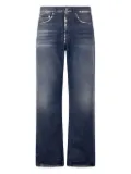 Roberto Cavalli sandblasted-effect chain-detail jeans - Blue