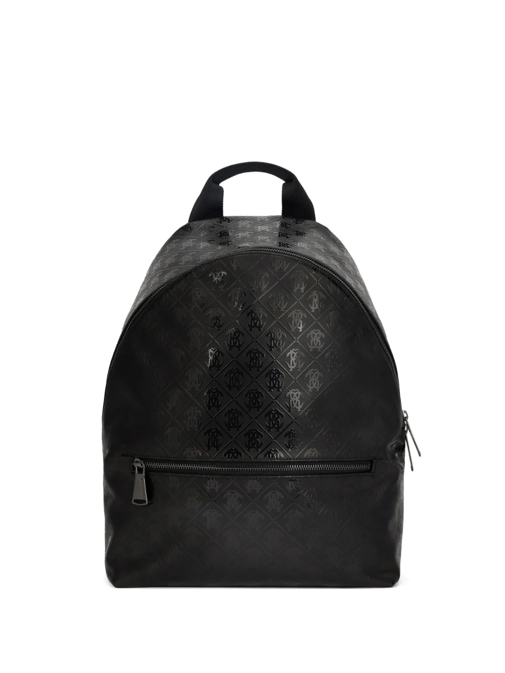 Roberto Cavalli Mirror Snake rugzak met monogram-reliëf Zwart