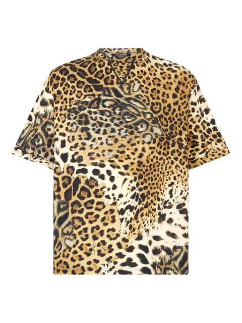 Roberto Cavalli animal-print cotton T-shirt