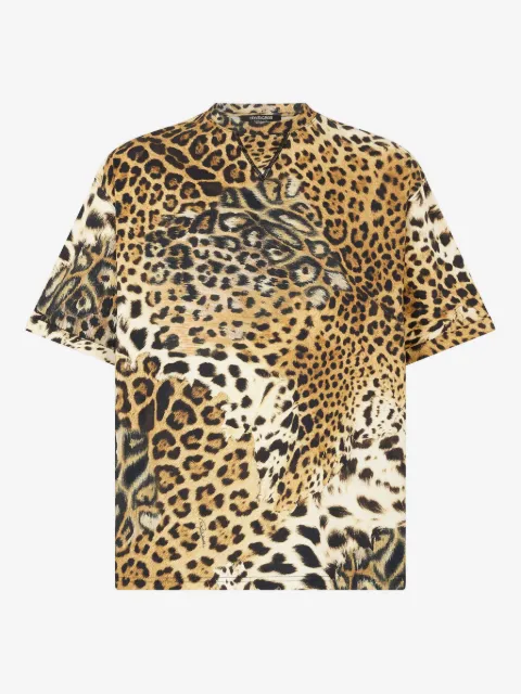 Roberto Cavalli animal-print cotton T-shirt