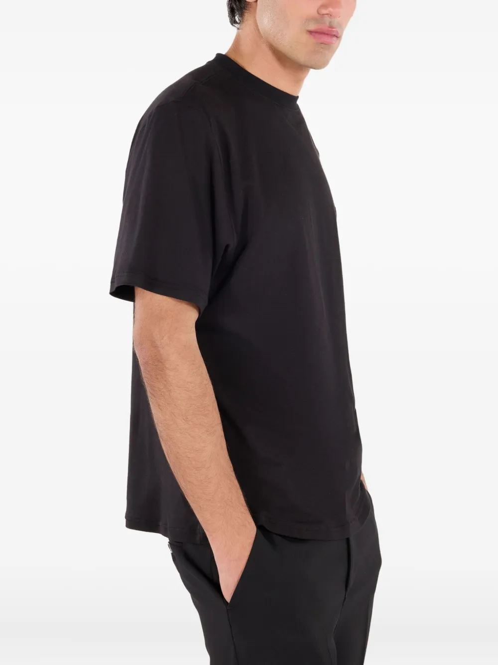 Roberto Cavalli T-shirt met logopatch Zwart