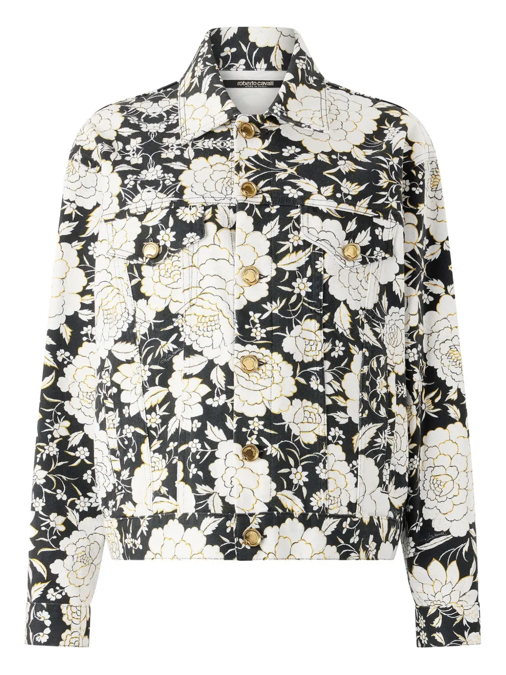 floral print denim jacket