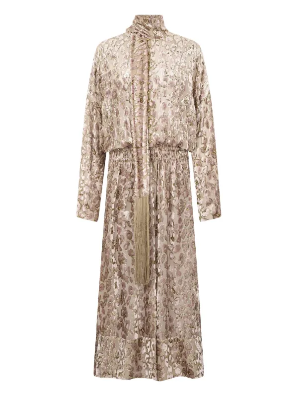 Roberto Cavalli Robe Longue à Imprimé Animalier Rose FARFETCH TN