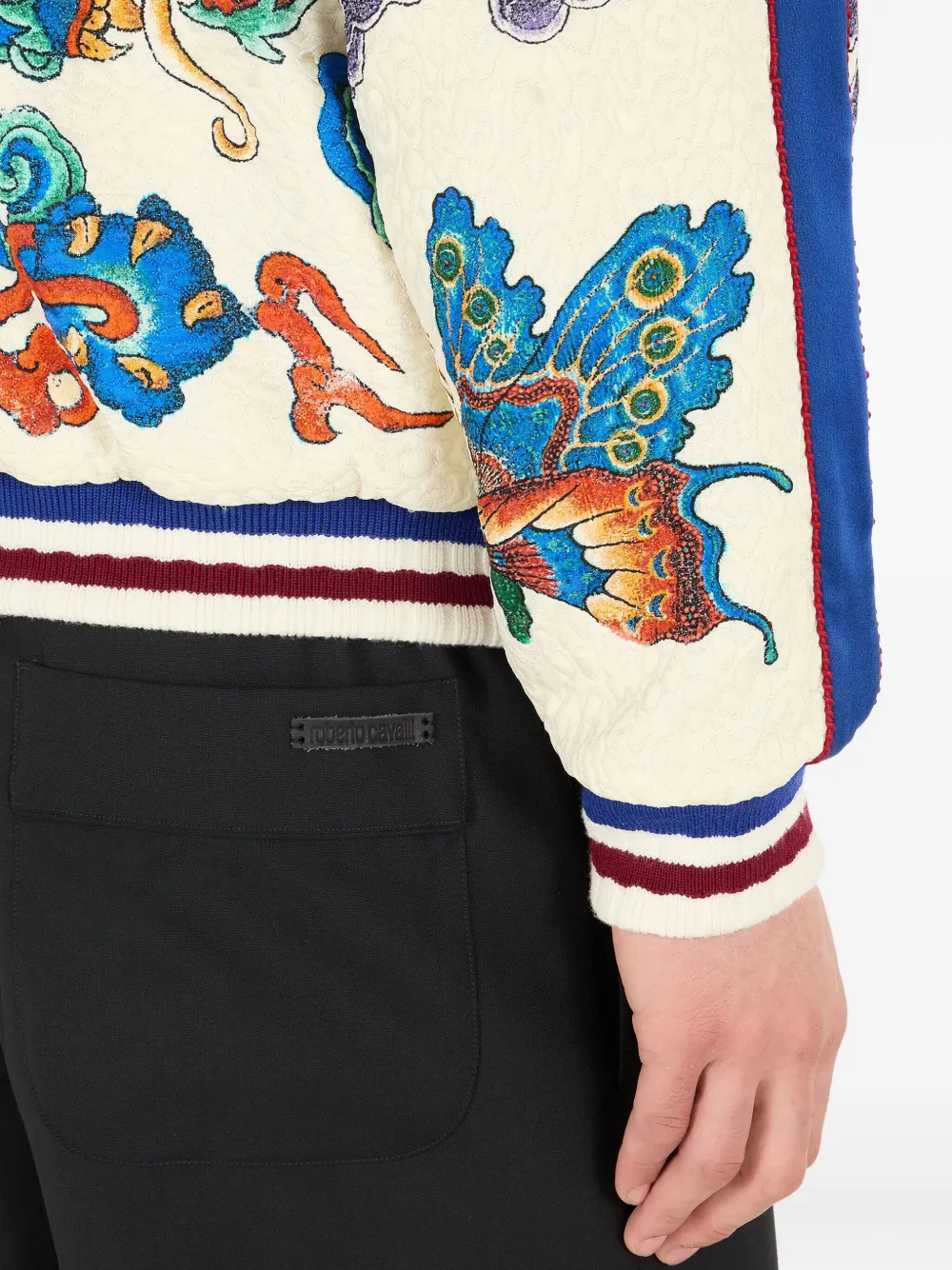 Roberto Cavalli Gewatteerd bomberjack Wit