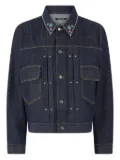 Roberto Cavalli stud-embellished denim jacket - Blue
