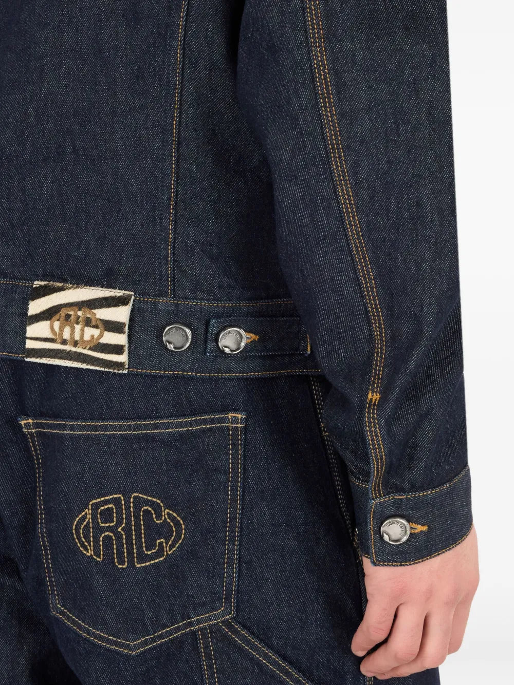 Roberto Cavalli Denim jack Blauw