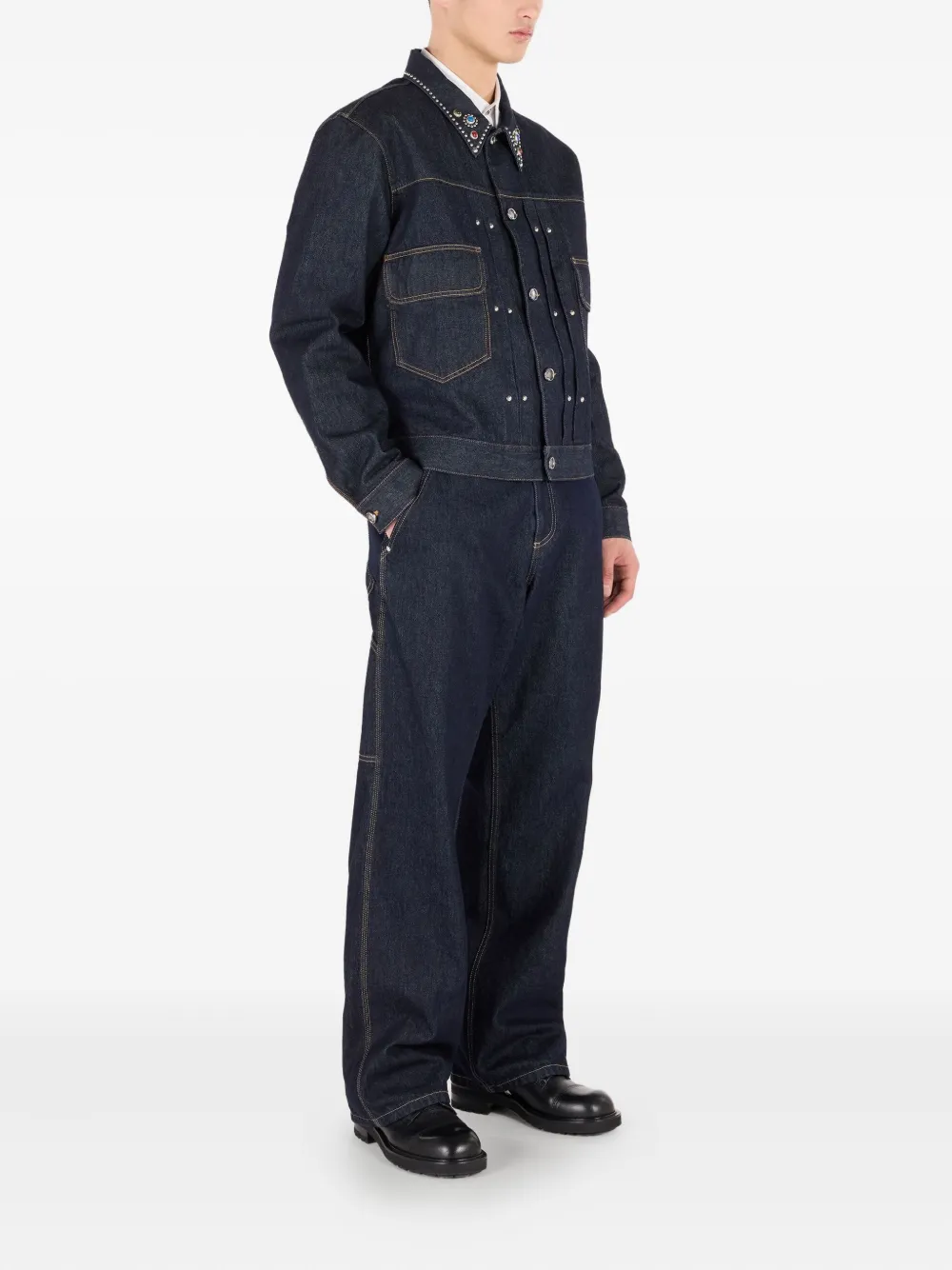 Roberto Cavalli Denim jack Blauw