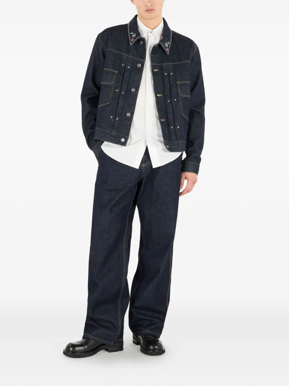 Roberto Cavalli Denim jack Blauw