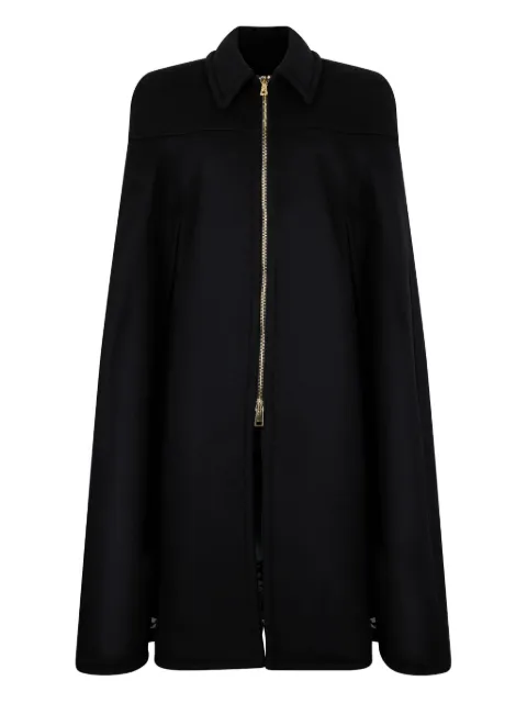 Roberto Cavalli zip-front shoulder-padded cape