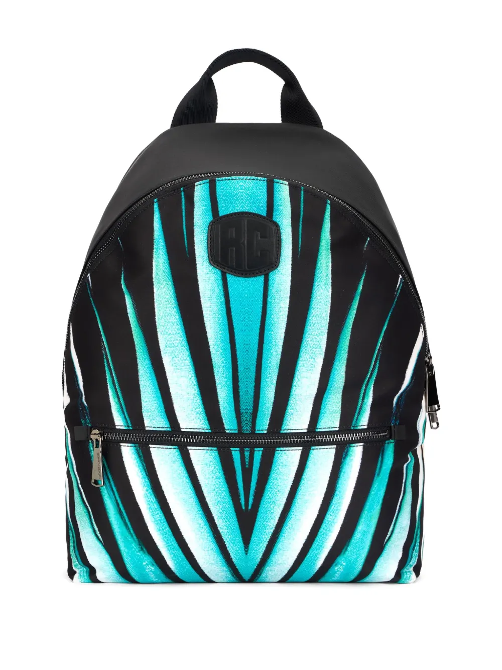 Roberto Cavalli Ray Of Sea Print Backpack In Blue