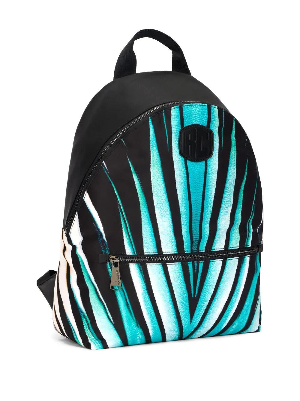 Roberto Cavalli Ray Of Sea Print Backpack In Blue
