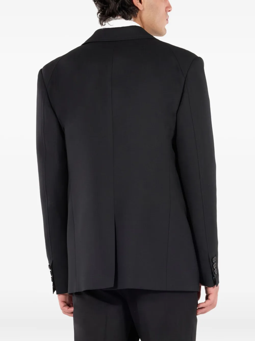 Roberto Cavalli Wollen blazer met luipaardprint Zwart