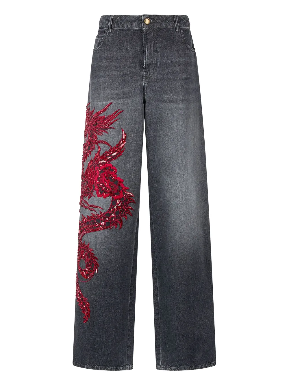 Roberto Cavalli Jeans met pailletten Zwart