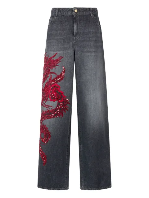 Roberto Cavalli dragon-sequin jeans