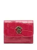 Roberto Cavalli crocodile-effect wallet - Red