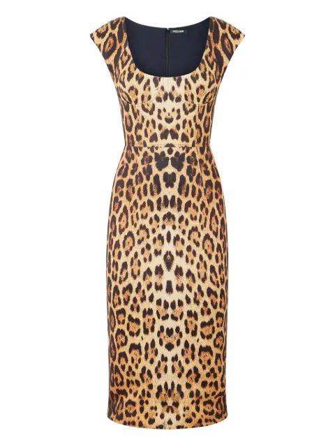 Roberto Cavalli jaguar-print sleeveless dress