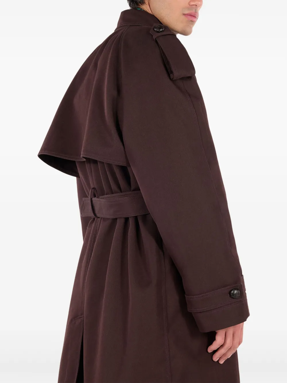 Roberto Cavalli Lammy trenchcoat met dubbele rij knopen Bruin