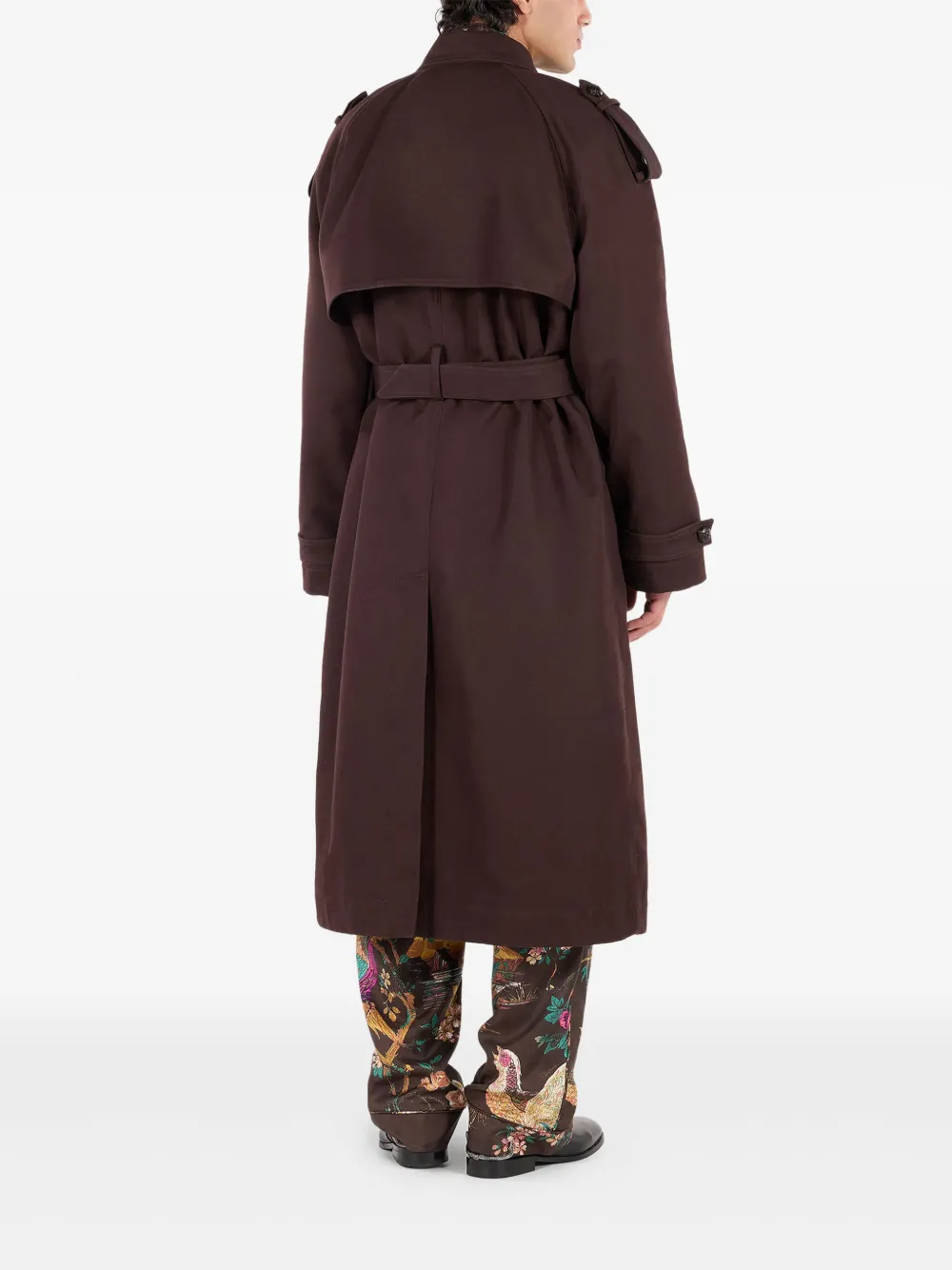 Roberto Cavalli Lammy trenchcoat met dubbele rij knopen Bruin