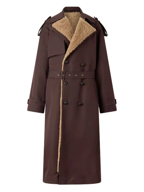 Roberto Cavalli double-breasted shearling-lined trench coat
