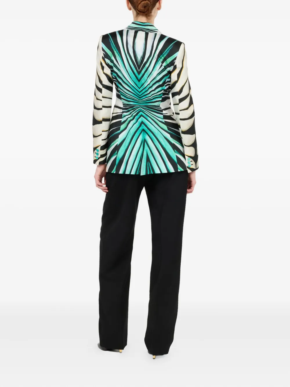 Roberto Cavalli Blazer met print Blauw