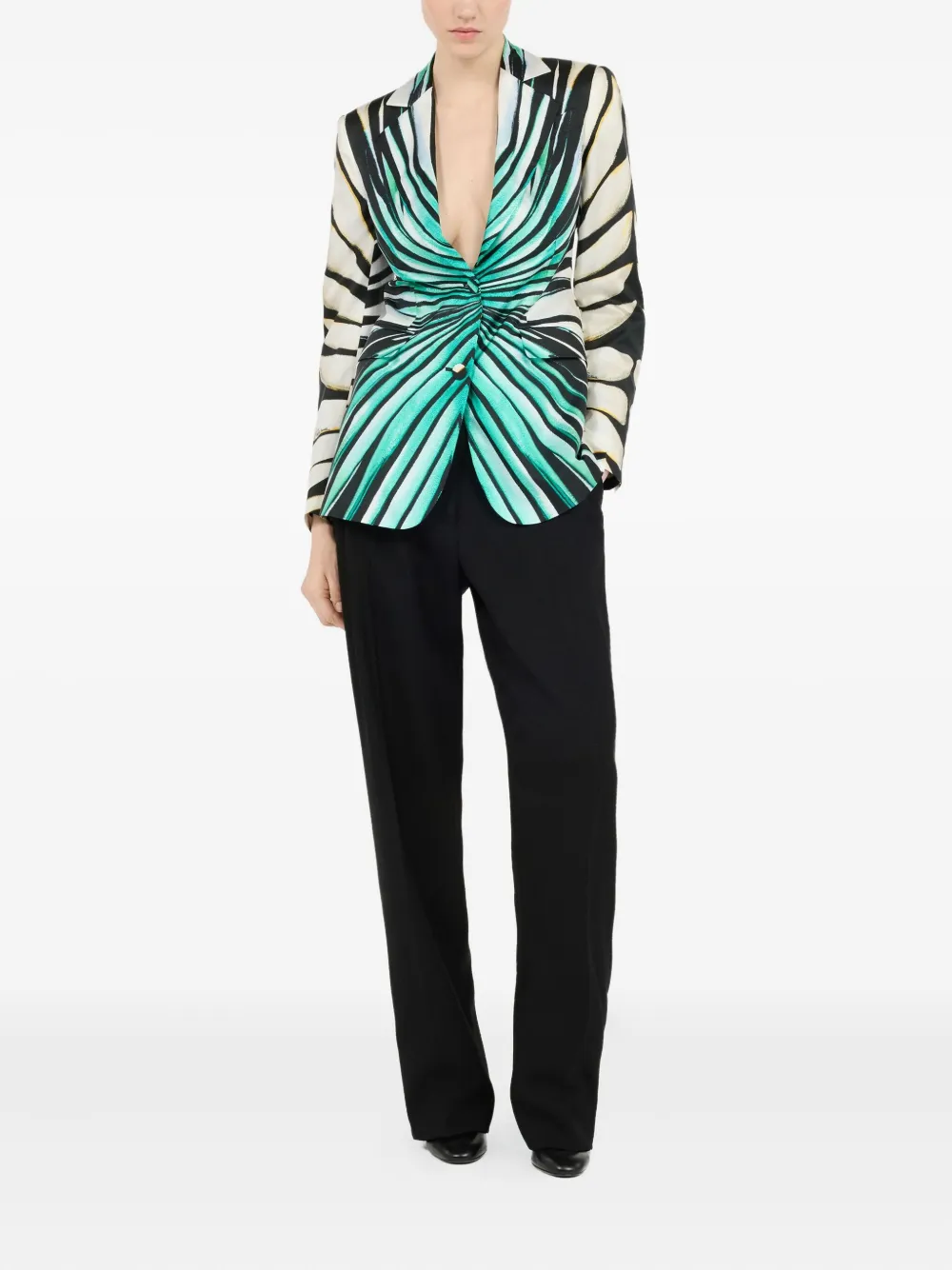 Roberto Cavalli Blazer met print Blauw