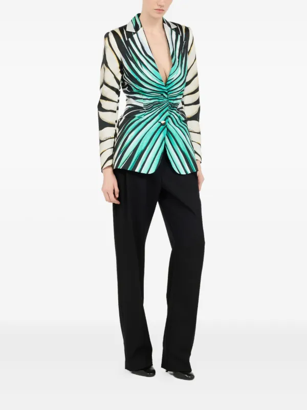 roberto cavalli 豹柄キャミソール　ブルー roberto cavalli 豹柄キャミソール ブルー VINTAGE ROBERTO