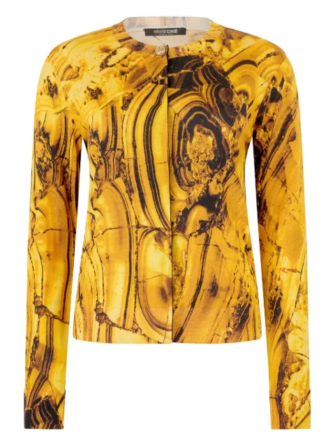 Roberto Cavalli printed button cardigan