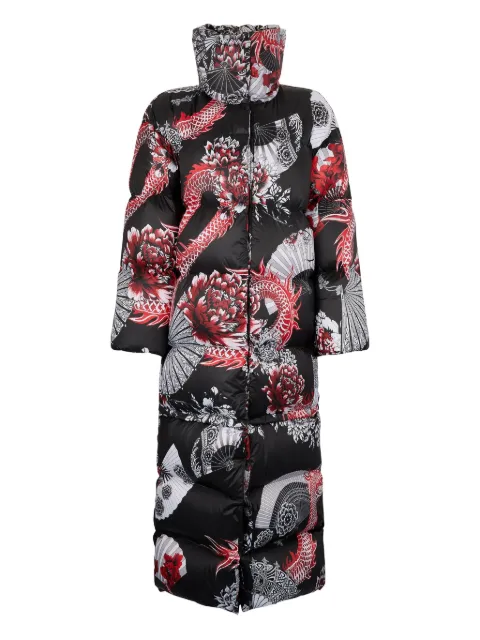 Roberto Cavalli dragon-print oversized coat