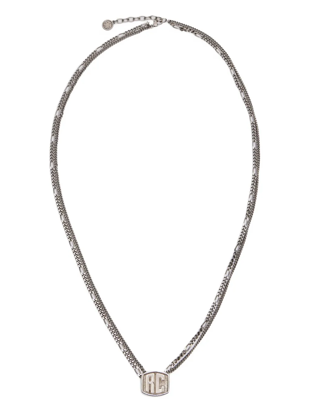 monogram double-chain necklace
