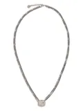 Roberto Cavalli monogram double-chain necklace - Silver