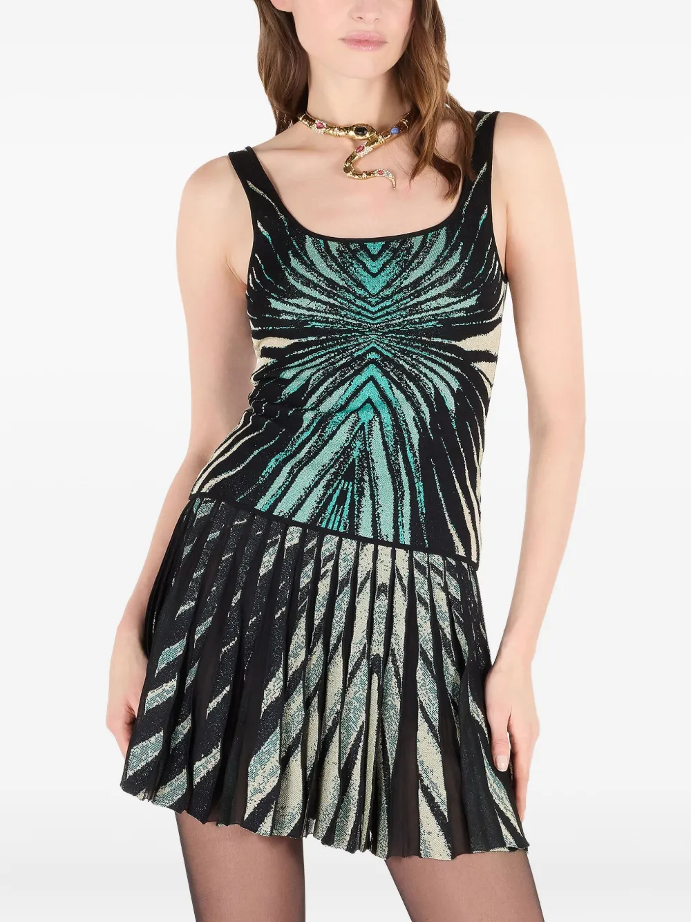 Roberto Cavalli Tanktop met print Blauw