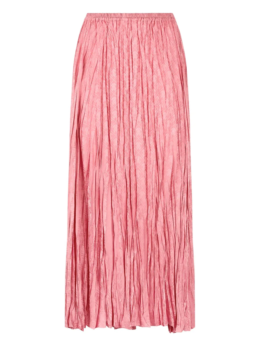 Roberto Cavalli Pleated Midi Skirt In Pink