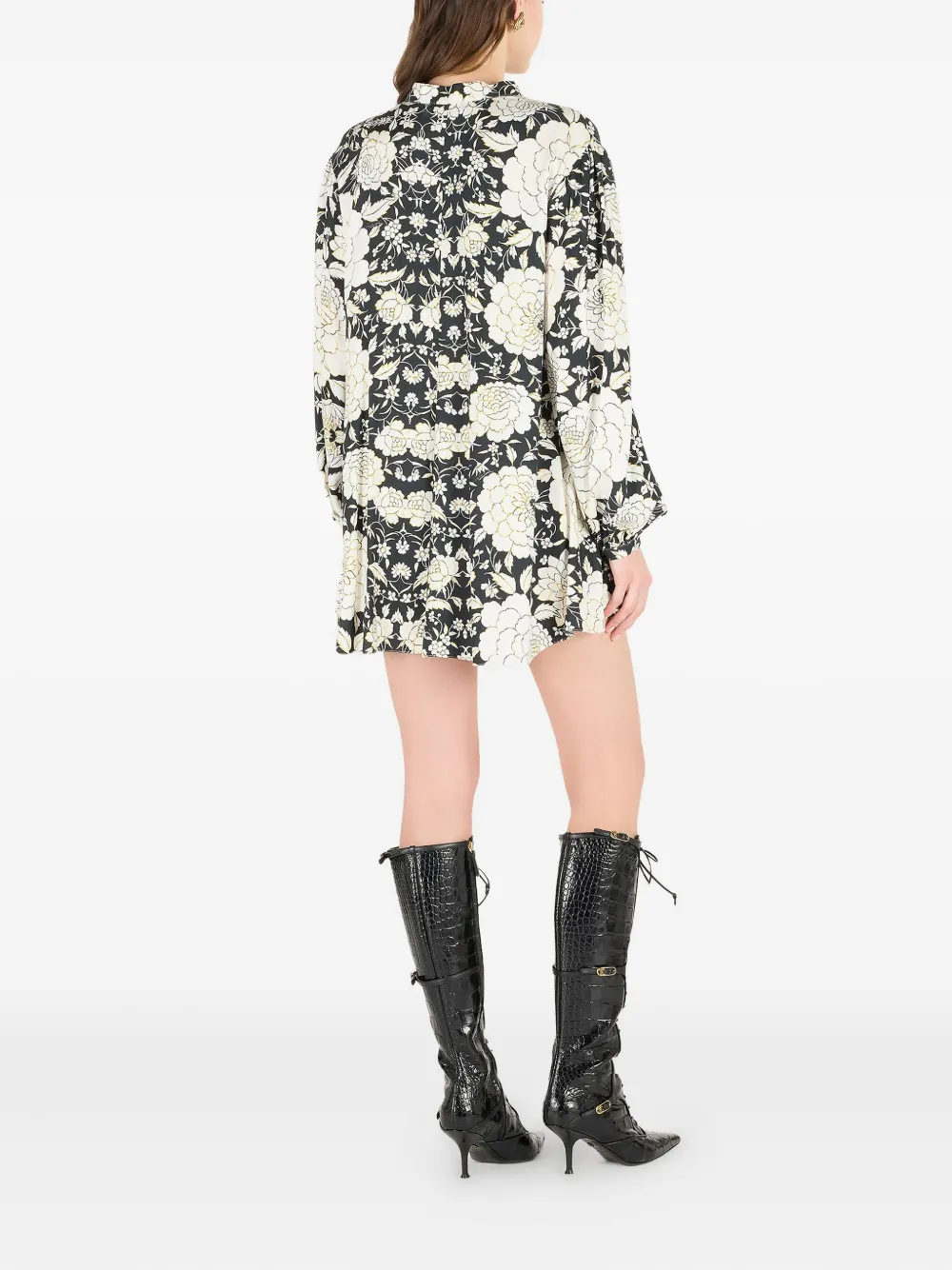 Roberto Cavalli Mini-jurk met bloemenprint Beige